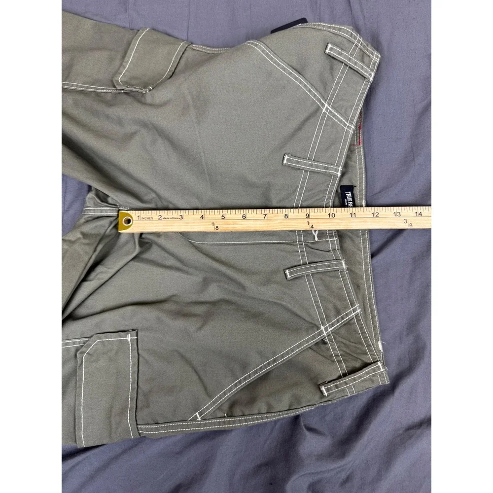 True Religion Mens Cargo SN Pant HS Kalamata Green Contrast Stitch ~33x32 NWT